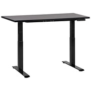 Scrivania regolabile in altezza elettricamente nero 120 x 72 cm Struttura in acciaio verniciato a polvere