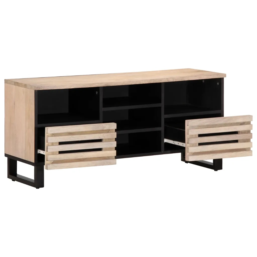 vidaXL Mobile Porta TV 100x34x46 cm in Legno Massello di Mango
