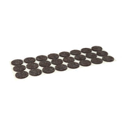 Feltrini tondi marroni Ã˜ 28 mm. 24 pz.