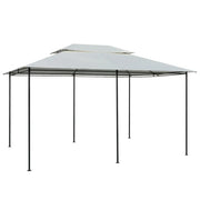 Gazebo da Giardino con Tende 4x3 m Bianco 43216