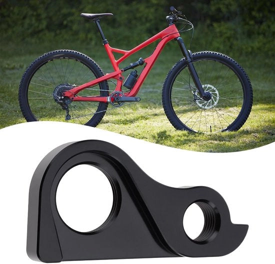 Hanger per derailleur posteriore compatibile con CAPRA/JEFFSY - Costruito in lega di alluminio - Resistente allo shock - Installazione semplice - Precisione delle misure delle viti di fissaggio - Derailleur