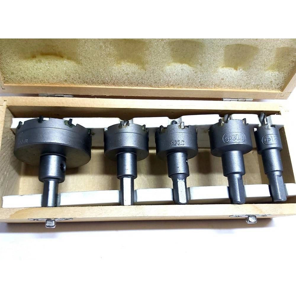 Trade Shop - Kit Di 5 Frese A Tazza Hss Denti In Metallo Duro Da 18 30 32 35 55 Mm Per Muro -