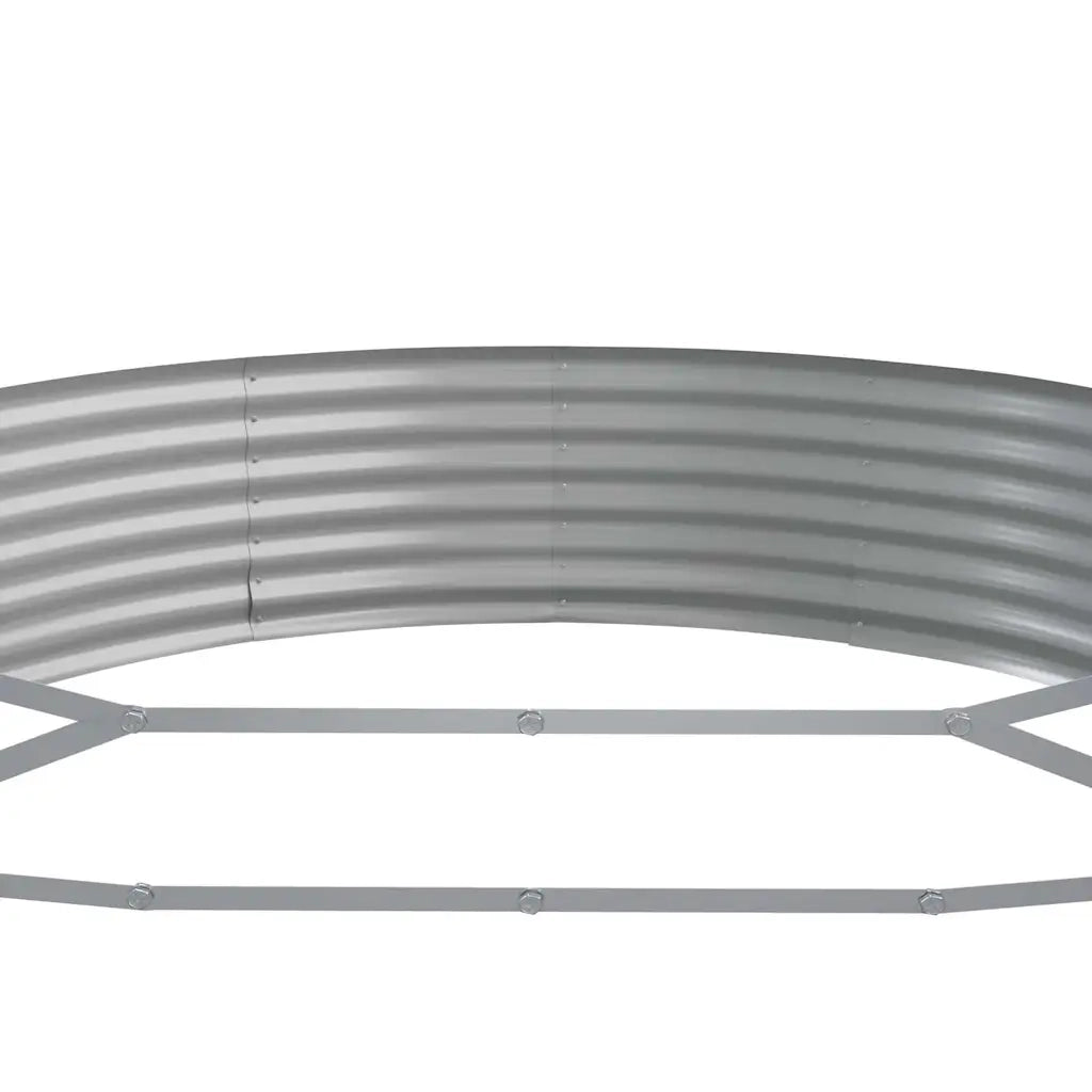Letto Giardino Acciaio Zincato 373x140x36 cm Argento 319037