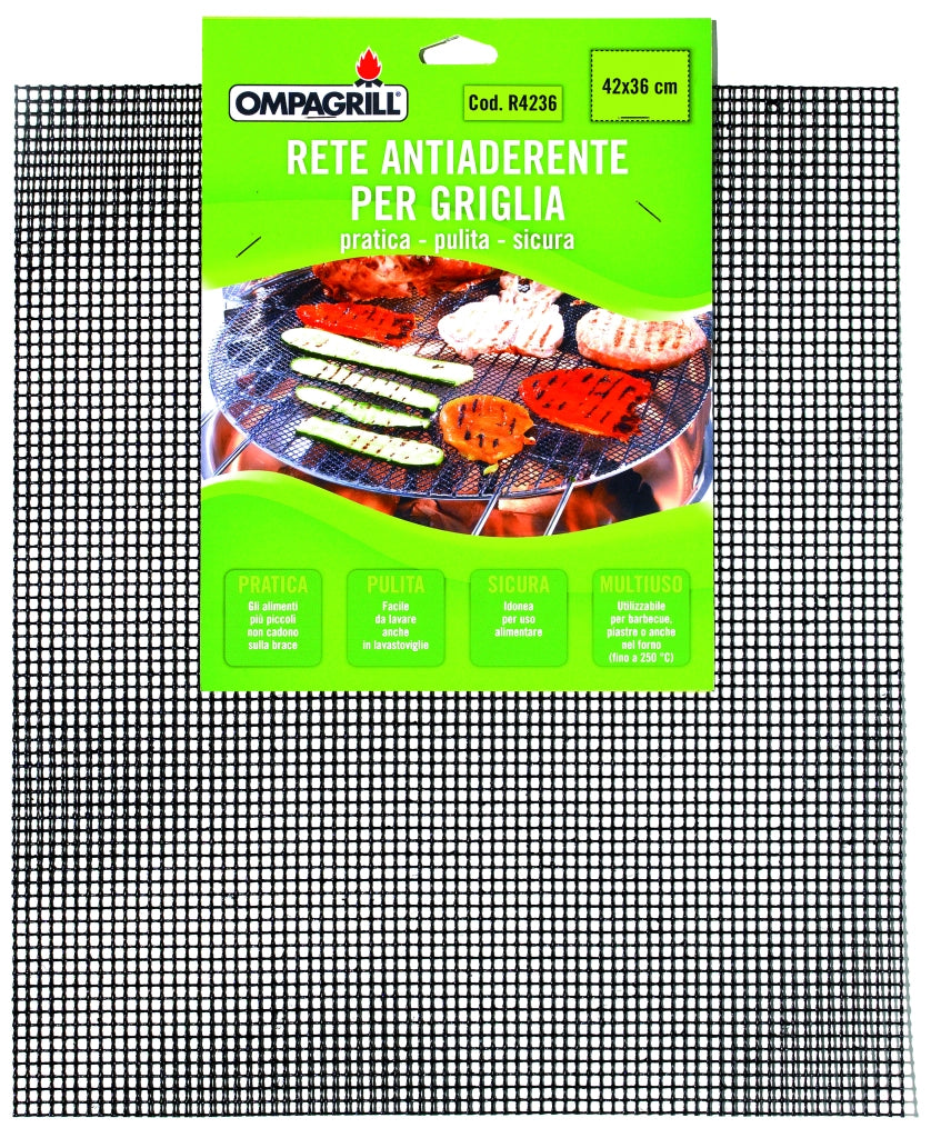 Ompagrill RETE ANTIADERENTE TEFLONATA GRIGLIA/PIASTRA cm. 42x36