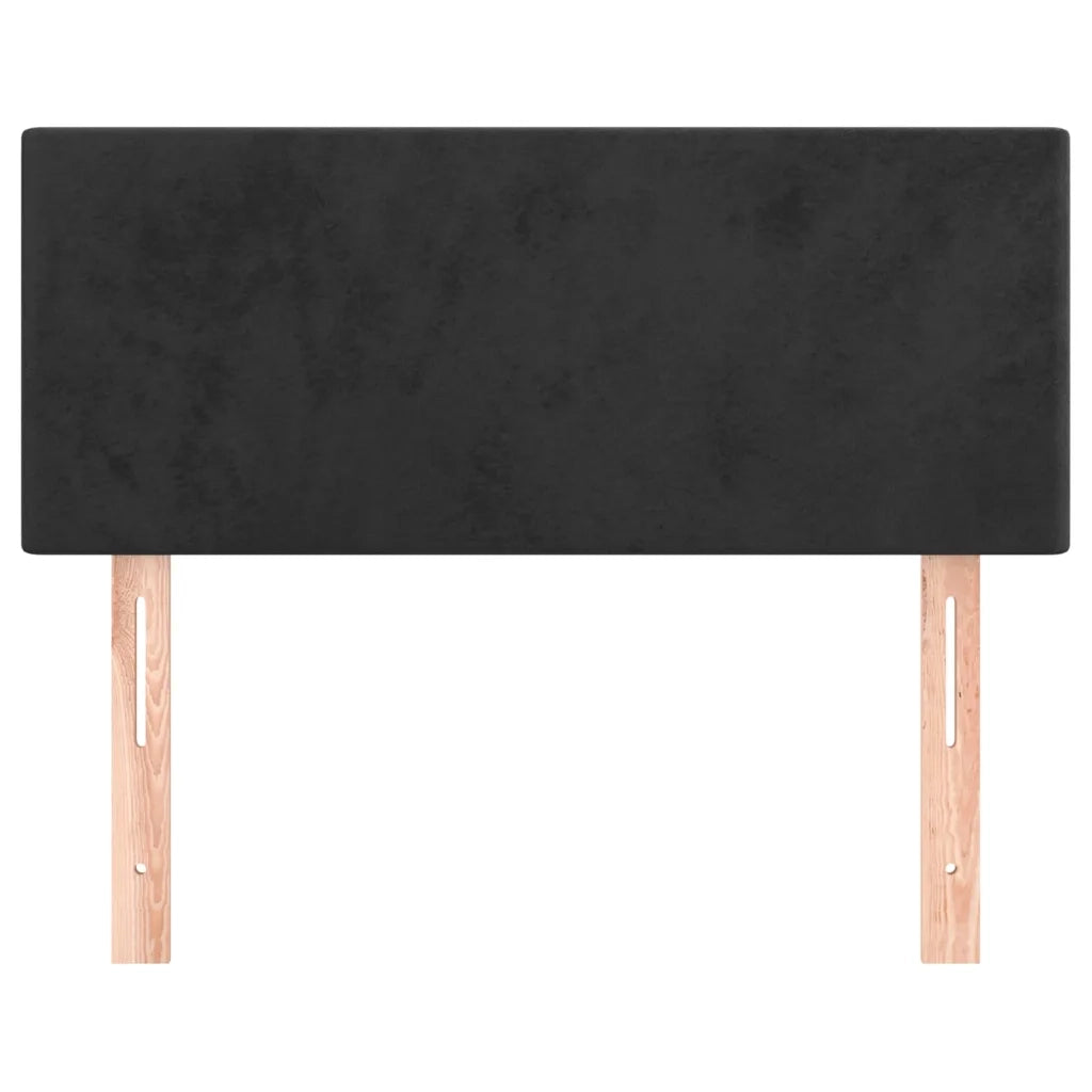 Testiera Nera 90x5x78/88 cm in Velluto