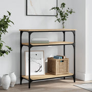 Tavolino Consolle-Tavolino da soggiorno-Tavolo Rovere Sonoma 75x29x75cm in Legno Multistrato