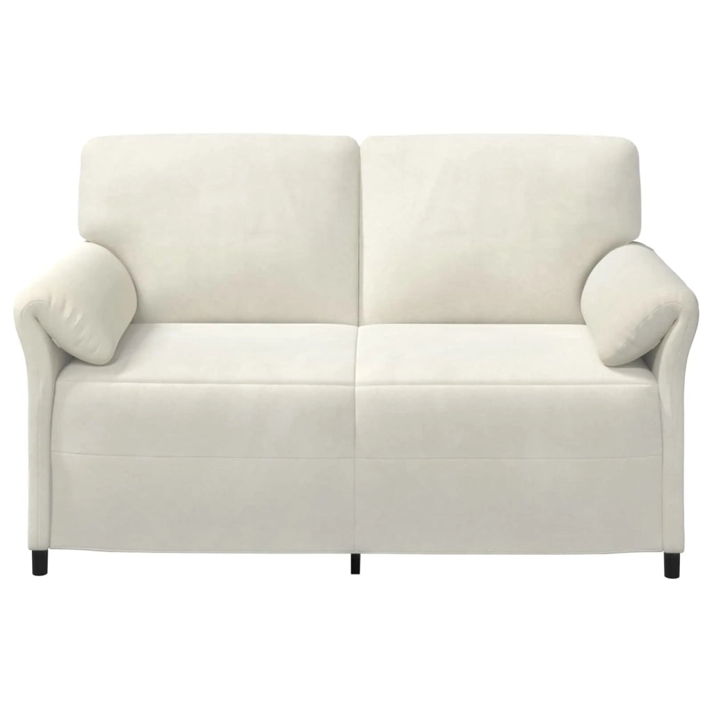 Divano a 2 Posti Crema 158 x 83 x 95 cm Velluto 42033961