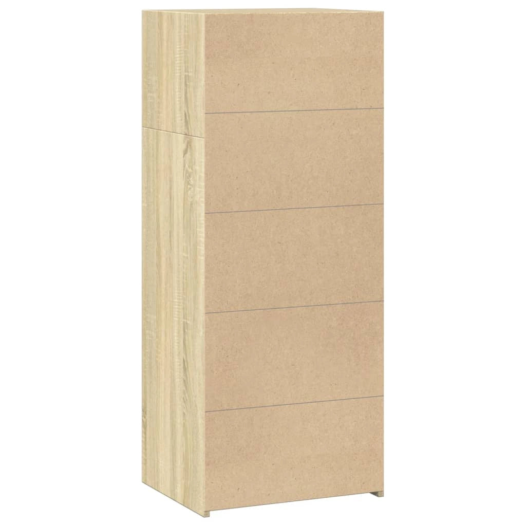 Buffet credenza cassettiera armadio mobile contenitore organizer cucina soggiorno salotto rovere Sonoma alto 50 x 41 x 124 cm legno ingegnerizzato marrone 02_0034068