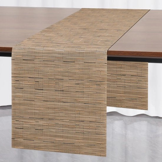 Tavolo da giardino in PVC termoisolante, lavabile, 40 x 140 cm (marrone)