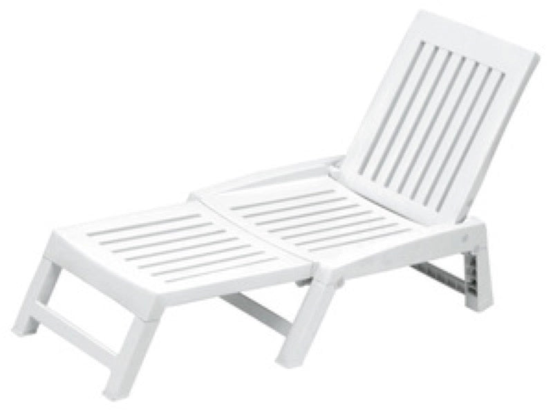 LETTINO SDRAIO PIEGHEVOLE DA GIARDINO IN RESINA POLYRATTAN ORFEO CM.177X61X30H