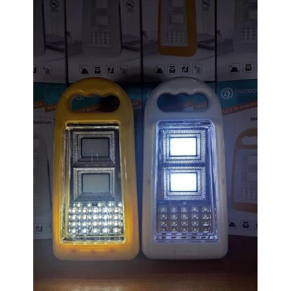 Trade Shop - Lampada Luce Di Emergenza Ricaricabile Led Usb 5v 1a Batteria Power Bank Tx-9184 -