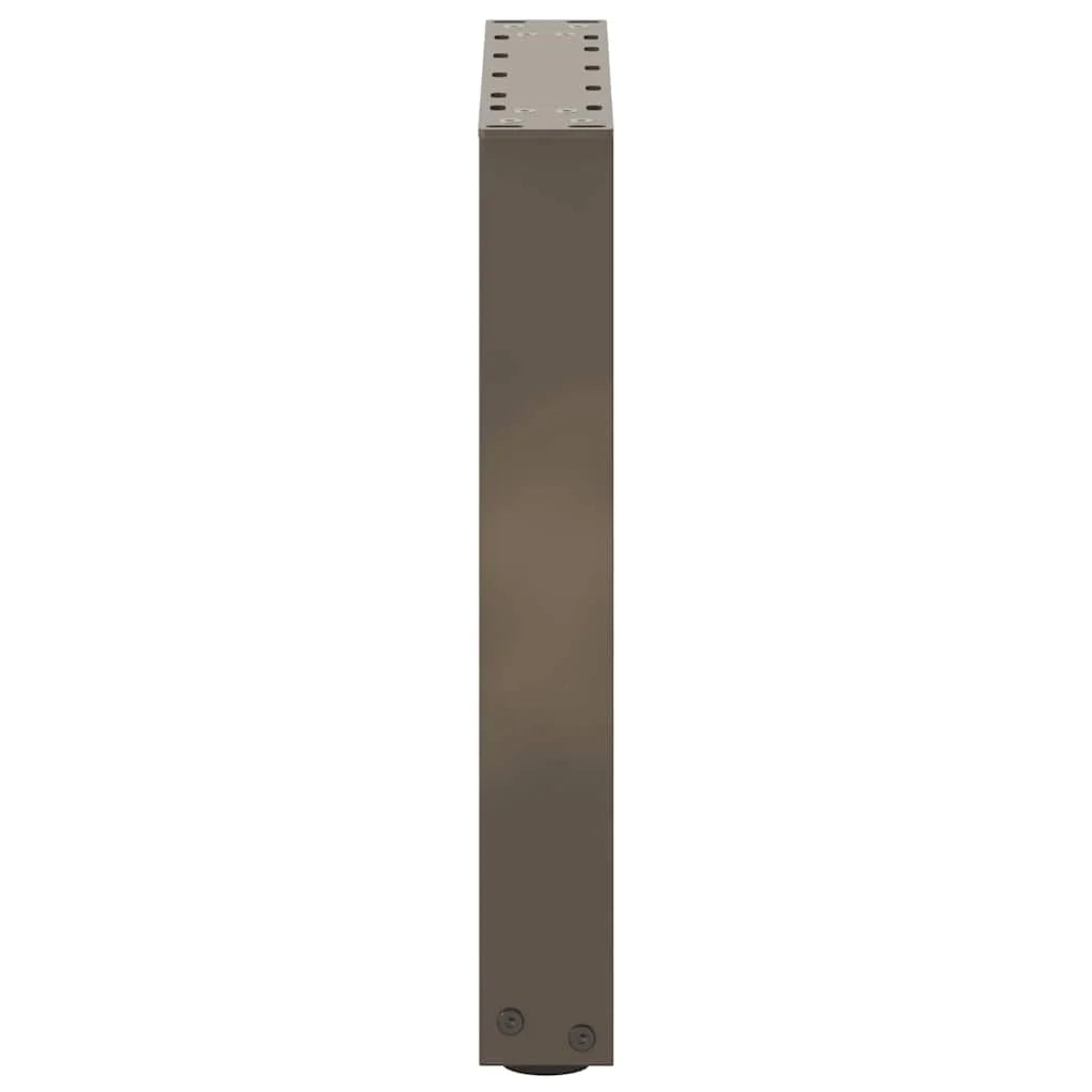 Set di 2 pratiche gambe per tavolino da caffè a forma di U con livellamento regolabile 38 x 42-43 cm in acciaio naturale 02_0057395