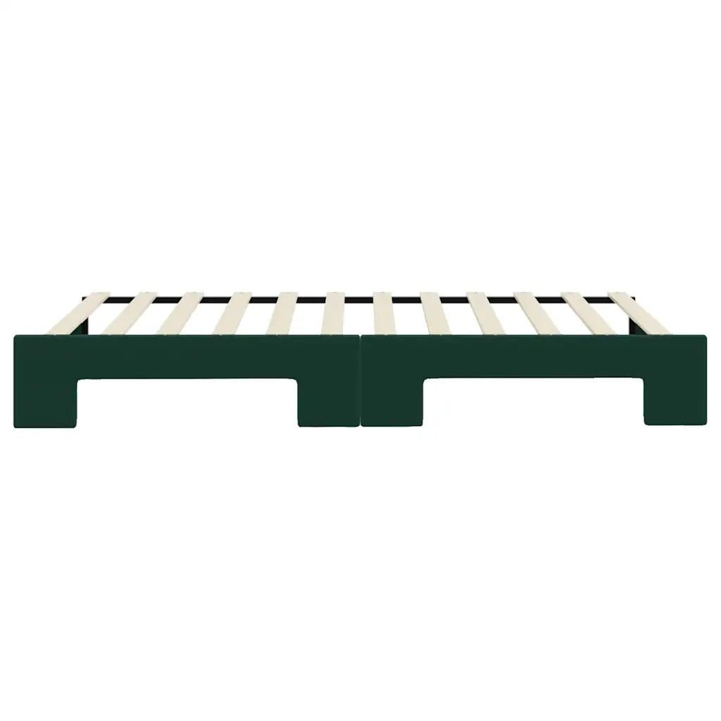 Divano letto | Sof¨¤ letto | Letto singolo Estraibile Verde Scuro 100x200cm Velluto