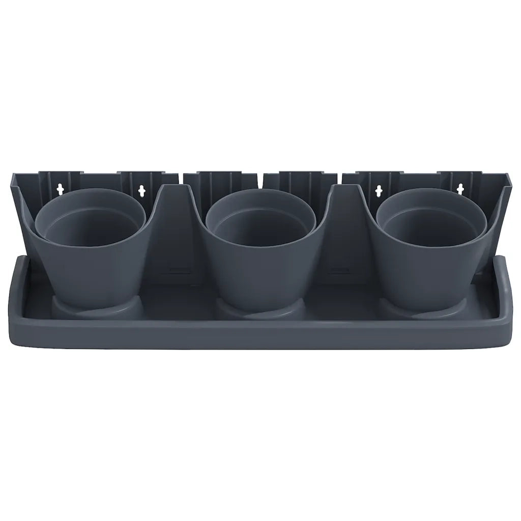 2 pz Set per Piante Giardino Verticale 1Antracite Polipropilene
