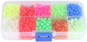 Kralen per pescatore - 1000 pezzi - Materiale plastico - Luminoso - Forma ovoidale - Drittori galleggianti - Diametro ca. 5 mm