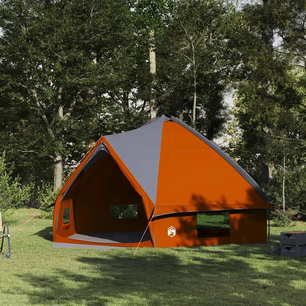 Tenda a teepee per 10 persone 10 persona Grigio e arancione 42004067