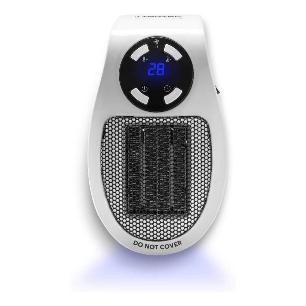 Trade Shop - Mini Stufa Elettrica A Muro Parete Display Digitale Handy Termo Riscalda 500 W -