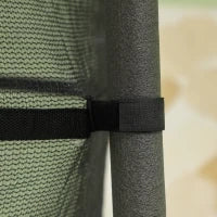 Trampolino Elastico per Bambini Ø1.6x1.9 m con Rete di Sicurezza e Pali Imbottiti, Età 3-10 Anni, Nero
