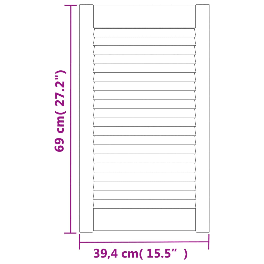 Anta a Lamelle in Legno Massello di Pino 69x39,4 cm cod mxl 58121