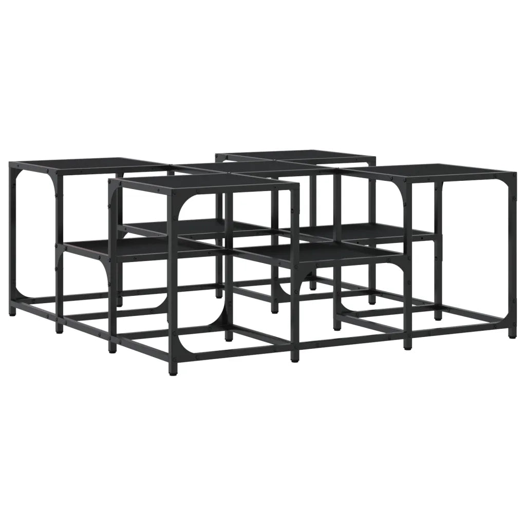 Tavolino da Salotto Nero 91x91x40 cm in Legno Multistrato 839073