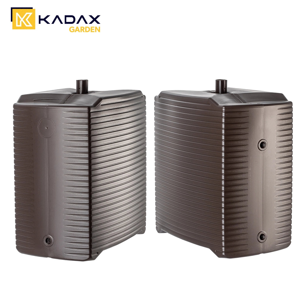 Serbatoio per acqua piovana KADAX 125L, barile modulare in plastica color moka