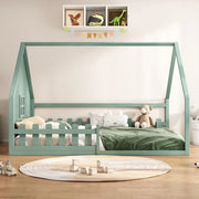 Letto Bambini con Casetta e Scala ¨C Xylo ¨C Pino Verde 140x200