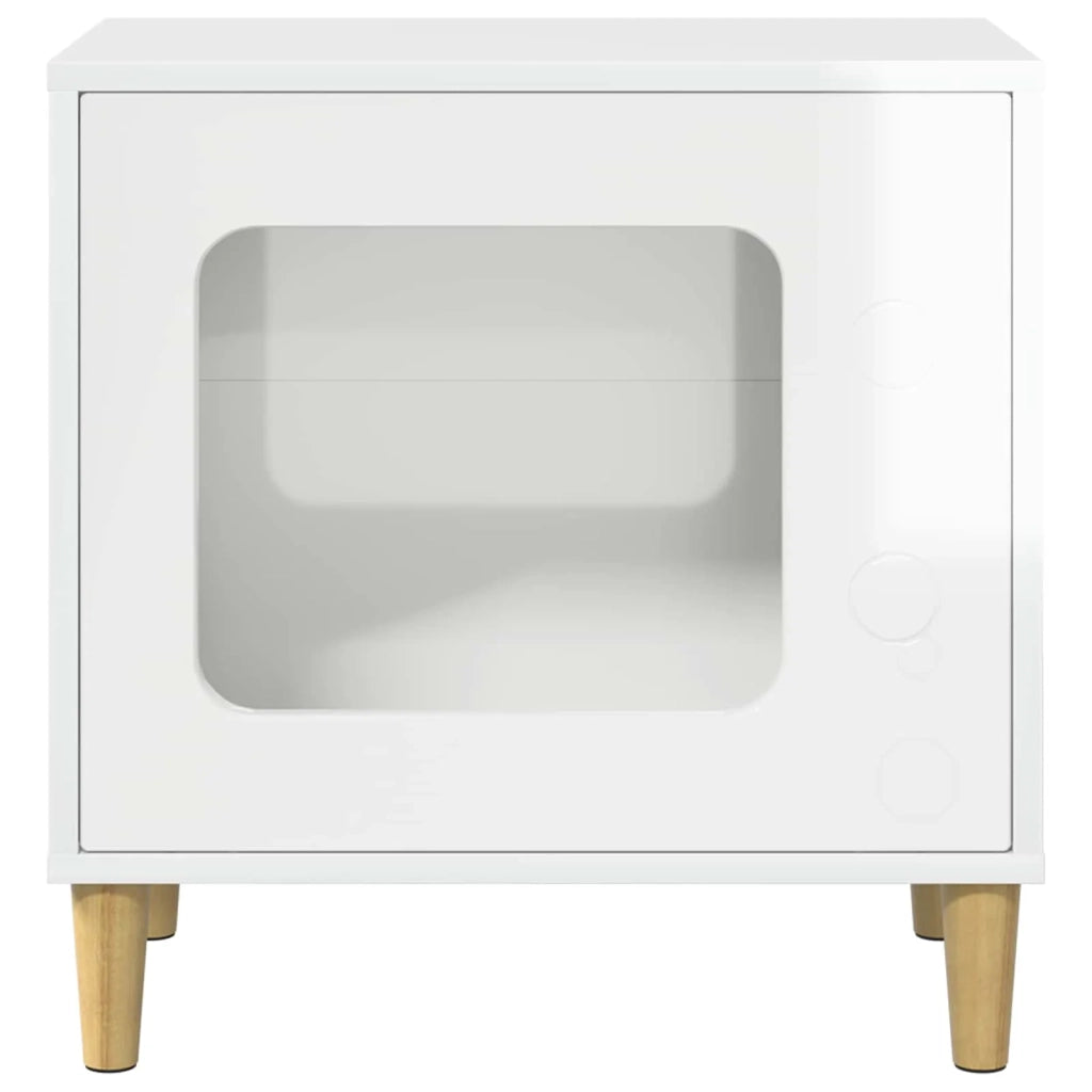 Casa per Gatti Bianco Lucido 51 x 30 x 52 cm Legno multistrato CFW4058216