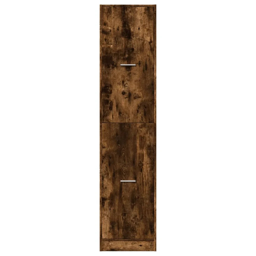 Mobiletto da farmacia in rovere affumicato 40 x 41 x 174 cm ampio spazio di archiviazione multiuso legno ingegnerizzato finitura rovere affumicato 02_0055671