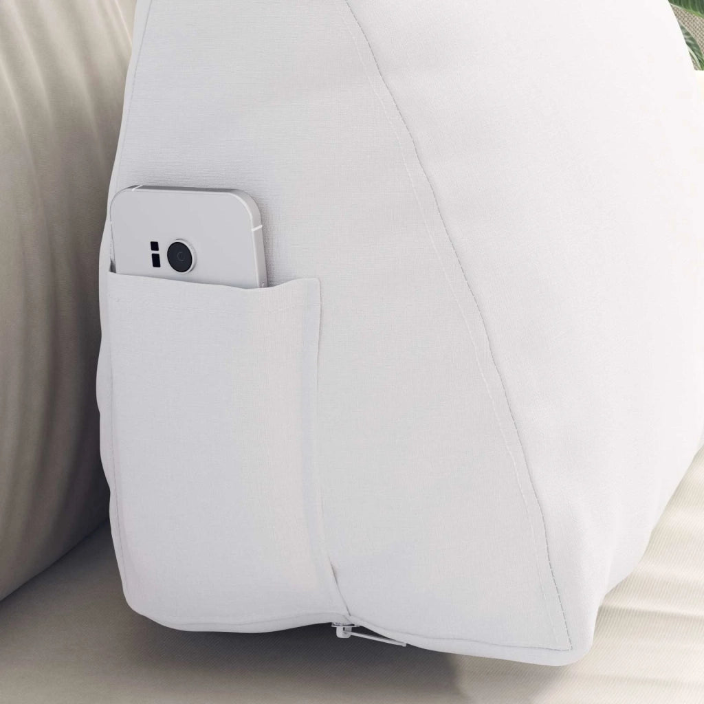 Cuscino per Schiena Bianco 45 x 20 x 35 cm Tessuto