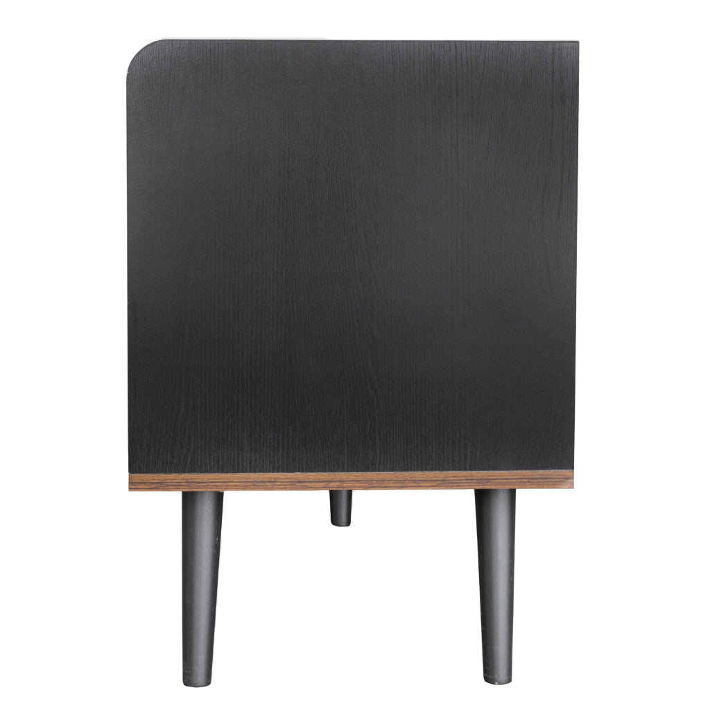 Mobile TV 160x40x58 cm; ante scorrevoli e cassetti; truciolare; nero