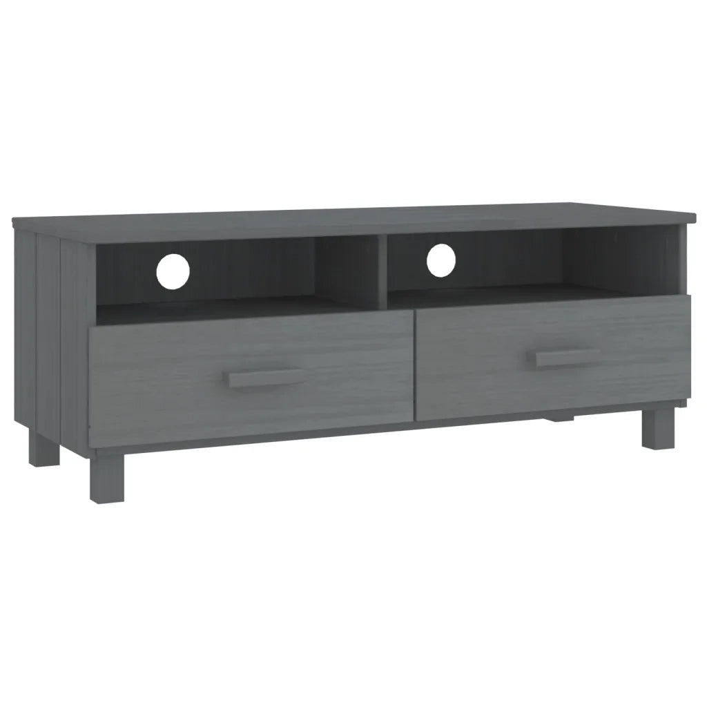 Mobile TV HAMAR Grigio Scuro 106x40x40 cm in Legno di Pino 340470