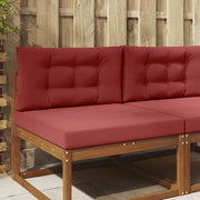 Cuscino per divano da esterno 2 pcs Rosso vino Poliestere