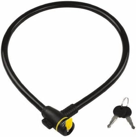 Blocco per bicicletta con chiave - Blocco cavo 90 cm - Acciaio - Sistema di sicurezza contro la furto