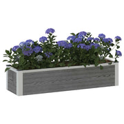 Fioriere | Cassetta per fiori | Letto rialzato da giardino Grigio 100 x 30 x 22 cm