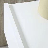 Set 2 Comodini Sospesi in Legno, Design Moderno, 40x30x15cm - Bianco