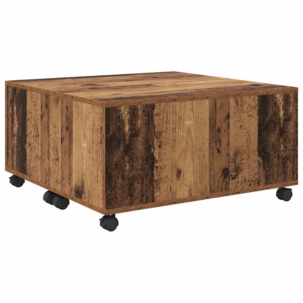 Tavolino da salotto con cassetto Legno vecchio 75 x 75 x 38 cm 875480