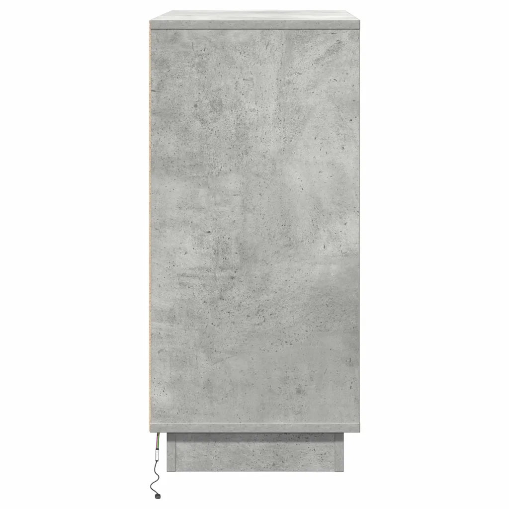 Comodino | Armadio da Notte | Mobiletto da notte con cassetto Grigio cemento 71 x 34,5 x 75 cm