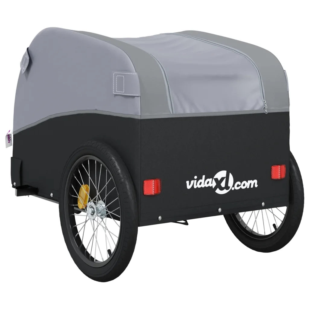 Rimorchio da Bici Nero e Grigio 45 kg in Ferro CFW9439862
