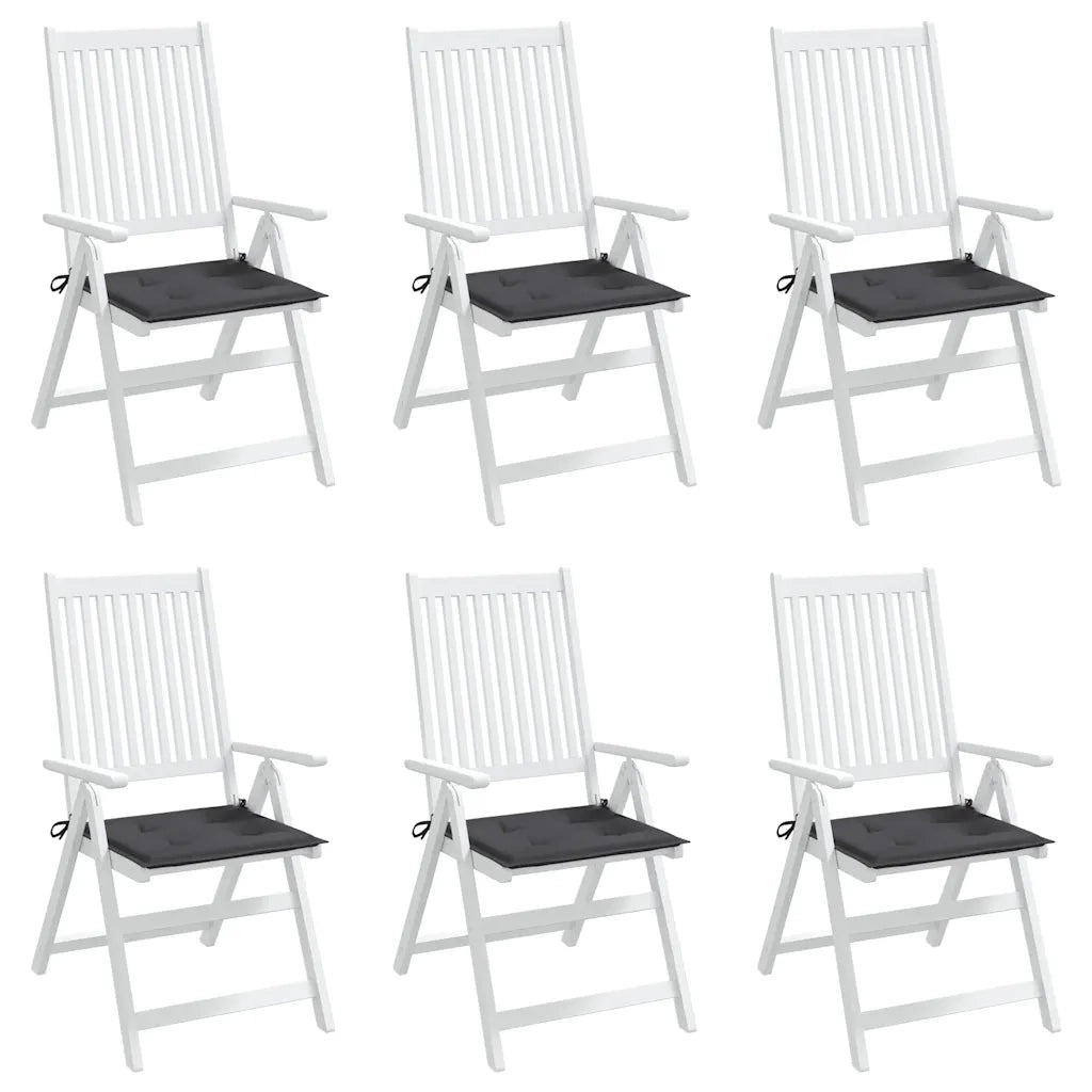 Cuscini per Sedia 6 pz Antracite 40x40x4 cm in Tessuto Oxford