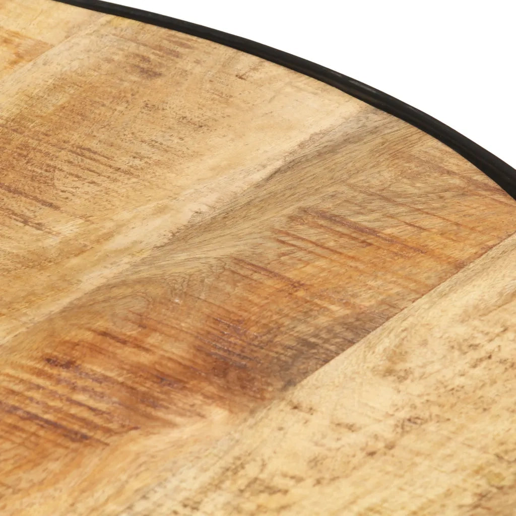 Tavolino da CaffÃ¨ Nero 68x68x36 cm in Massello di Mango Grezzo cod mxl 20592