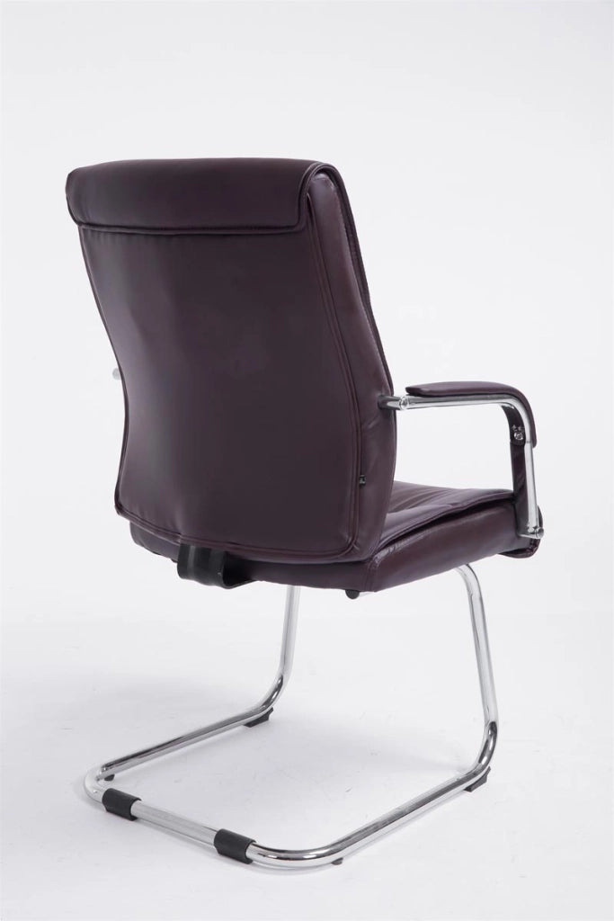 Sedia Sievert in similpelle marrone
