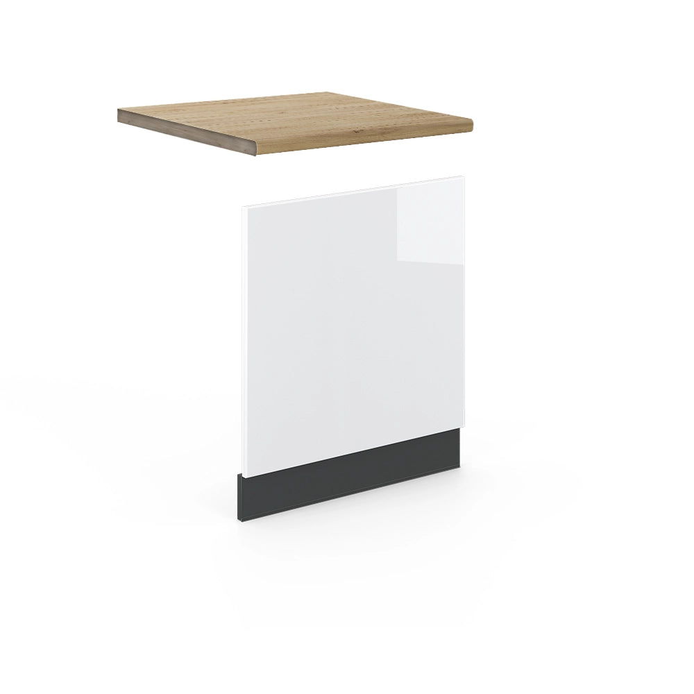 Pannello frontale Fame-Line Bianco lucido/Antracite 60 cm, PL Rovere Vicco