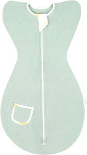 Sacco per neonati con braccia, transitivo, in cotone al 100% con cappuccino 2 in 1, leggero, per bambini da 0 a 3 mesi, disponibile per neonati maschi e femmine, colore giallo-verde.