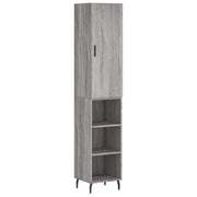 Credenza | Madia | Buffet da pranzo | Armadio da pranzo Grigio Sonoma 34,5x34x180 cm in Legno Multistrato