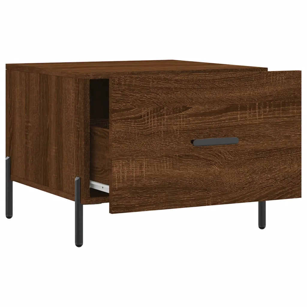 2 pz Tavolini salotto | Tavolino da caff¨¨ | Tavolino da Soggiorno Rovere Marrone 50x50x40 Legno Multistrato