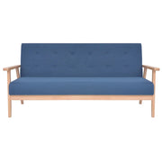 Divano a 3 Posti-Sofa 3 Posti in Tessuto Blu