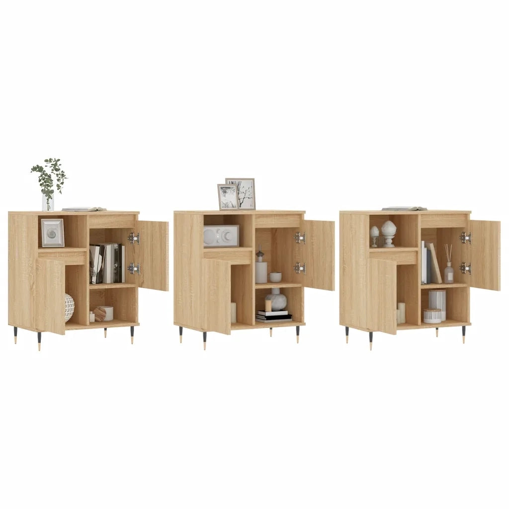 Credenze 3 pz Rovere Sonoma in Legno Multistratocod mxl 101877