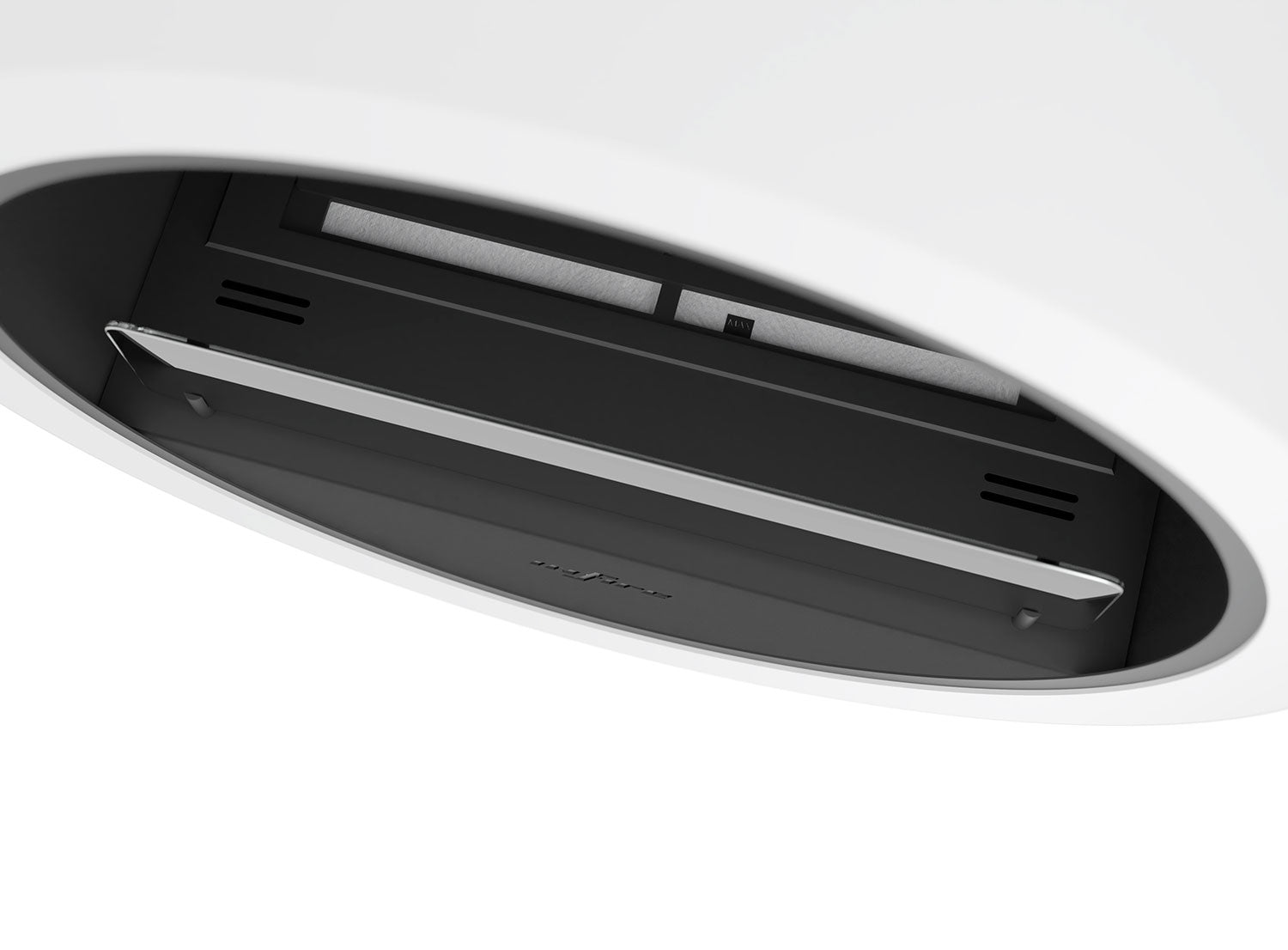 Camino a Bioetanolo da Parete Ø70 cm Incyrcle Wall Bianco con Vetro