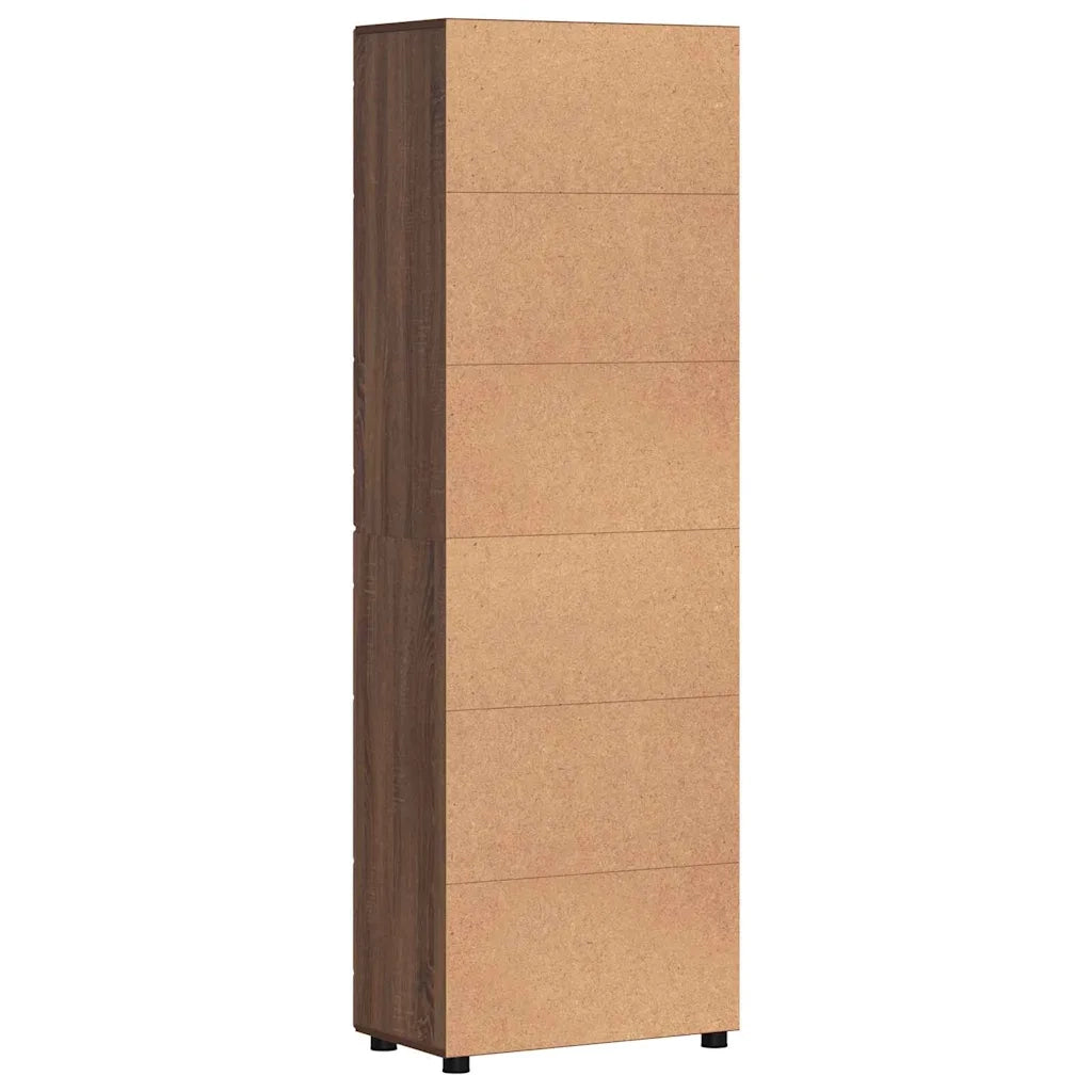 Credenza con lo scaffale FLORIN Rovere Marrone 60 x 35 x 182 cm