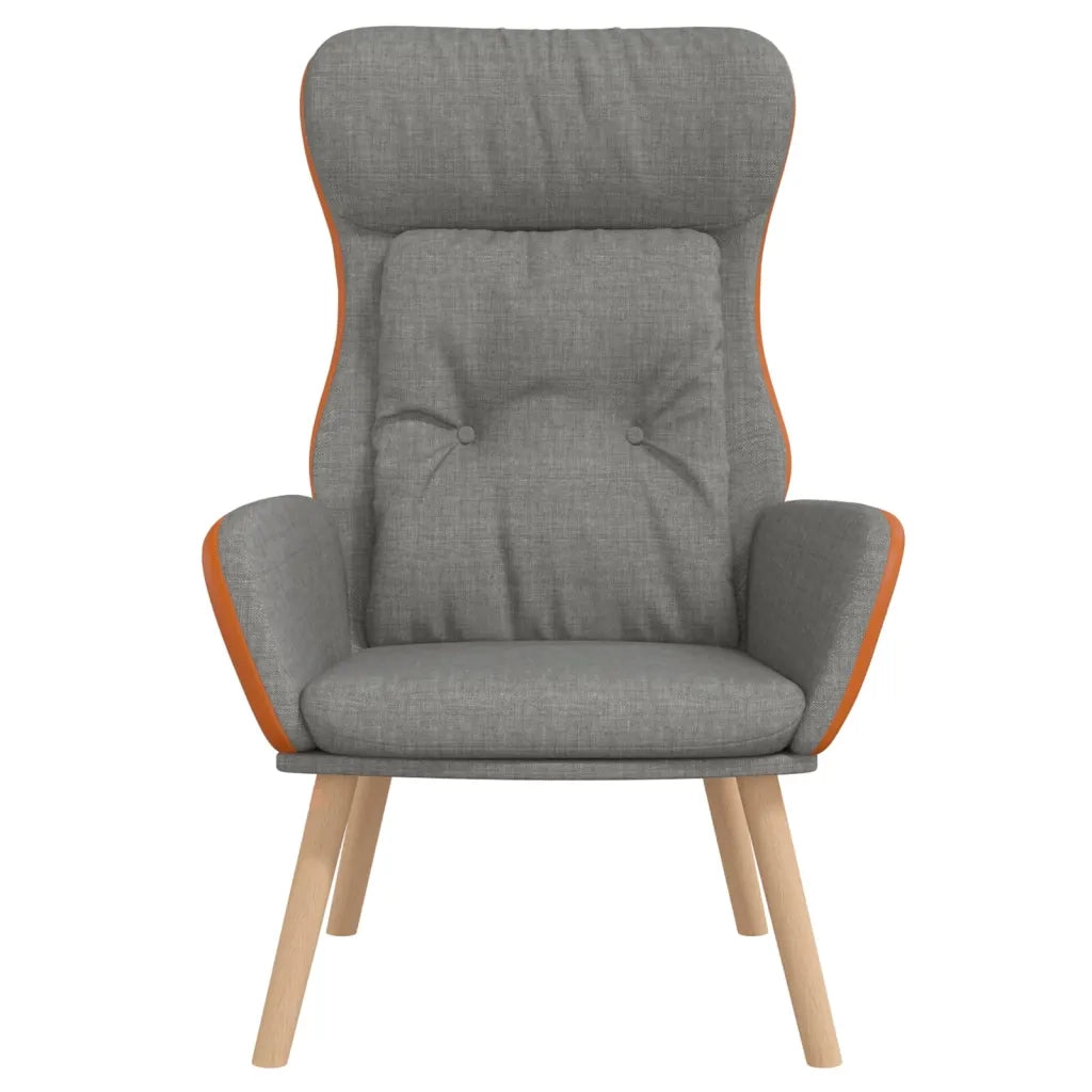 Poltrona Rilassante Grigio Chiaro in Tessuto e PVC cod mxl 14912